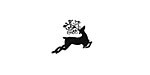 Jumping Reindeer Mini Rubber Stamp 16x13mm