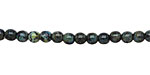 Czech Glass Jet Picasso Round 4mm