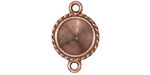 TierraCast Antique Copper (plated) Beaded Round Frame Link 25x17mm