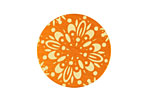 Lillypilly Orange Kaleidoscope Anodized Aluminum Disc 25mm, 24 gauge