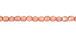 Czech Fire Polished Glass Matte Luster Transparent Gold/Smoky Topaz Round 4mm