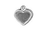 TierraCast Antique Silver (plated) Victorian Heart Frame Pendant 19mm