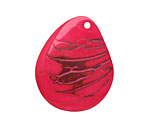 Tagua Nut Hot Pink Groovy Slice 25-35x30-42mm