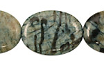 Mystic Blue Feldspath Flat Oval 30x22mm