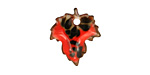 C-Koop Enameled Metal Rustic Red Maple Leaf 18x20mm