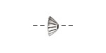 Nunn Design Antique Silver (plated) Limpet Bead Cap 5x11mm