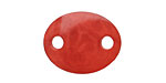Tagua Nut Rhubarb Oval Link 24x19mm