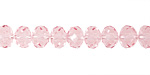 Light Rose Crystal Faceted Rondelle 8mm