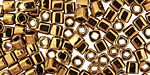 TOHO Antique Bronze Cube 4mm Seed Bead