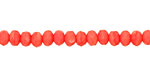 Czech Glass Coral Pink Fire Polished Rondelle 4x5mm