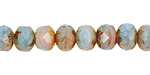 Czech Glass Baby's Room Fire Polished Rondelle 6x9mm