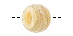 Unicorne Beads Meringue w/ Silver Large Rondelle 20x27mm