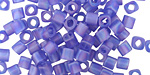 TOHO Transparent Rainbow Frosted Sapphire Cube 4mm Seed Bead