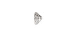 Nunn Design Sterling Silver (plated) Sea Spire Bead Cap 6x11mm