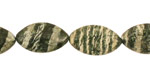 Green Zebra Jasper Horse Eye 18x10mm