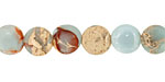 Impression Jasper Puff Coin 10mm