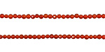 Carnelian Faceted Round 2mm