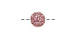 Light Rose Pave Round 10mm (1.5mm hole)