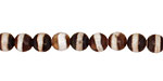 Smoky Banded Agate Faceted Round 6mm