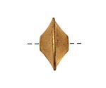 Brass Corrugated Saucer 14x24mm
