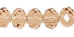 Champagne Crystal Faceted Rondelle 14mm