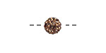 Smoked Topaz Pave (w/ Preciosa Crystals) Round 8mm