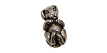 Green Girl Pewter Hugging Puppy 20x12mm