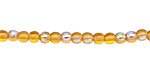 Czech Glass Dark Topaz AB Round 4mm