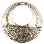 Stampt Antique Pewter (plated) Vine Print Gypsy Hoop 50mm