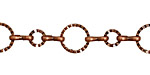 Antique Copper (plated) Etched Rings & Peanut Chain