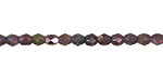 Czech Fire Polished Glass Matte Iris Purple Round 4mm