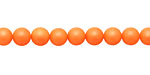 Neon Orange Shell Pearl Round 6mm