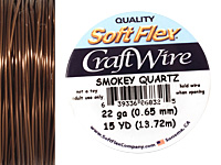 Soft Flex Smokey Quartz Craft Wire 22 gauge, 15 yards