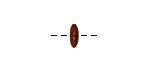 Tagua Nut Dark Brown Rondelle 3x8mm