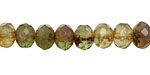 Czech Glass Spring Day Fire Polished Rondelle 6x9mm