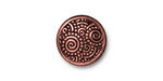 TierraCast Antique Copper (plated) Spirals Snap Cap 15mm