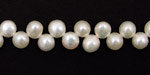 Pearly White Dancing Button 6-6.5mm