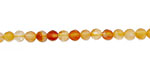 Carnelian (natural) Faceted Round 4mm