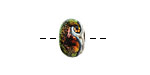 Grace Lampwork Romantic Isle Waves Rondelle 9x14mm