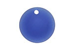 Royal Blue Recycled Glass Concave Coin 24mm
