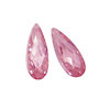 Pink Peony Faceted Flat Teardrop 7x18mm