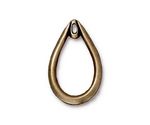 TierraCast Antique Brass (plated) Teardrop Charm 18x28mm