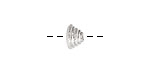 Nunn Design Sterling Silver (plated) Coral Bead Cap 6x11mm
