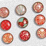 Crimson Glazed Buttons 12mm