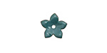 C-Koop Enameled Metal Peacock Blue Small 5 Petal 12mm