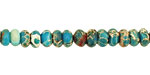 Ocean Blue Impression Jasper Rondelle 3x6mm