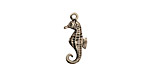 Stampt Antique Pewter (plated) Seahorse Charm 7.5x17mm