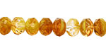 Czech Glass Sunflower Quartz Fire Polished Rondelle 6x9mm