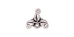 TierraCast Antique Silver (plated) 1-3 Leaves Link 14x13mm