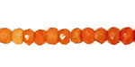 Carnelian (natural-orange) Irregular Faceted Rondelle 4mm